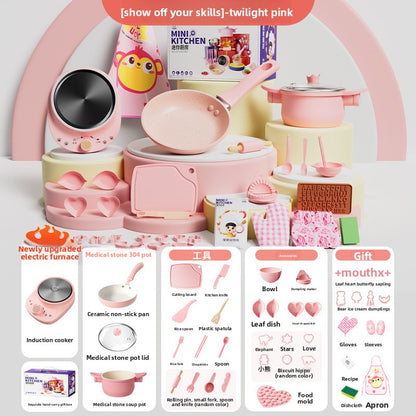 Toy Kitchen Set for Pretend Cooking