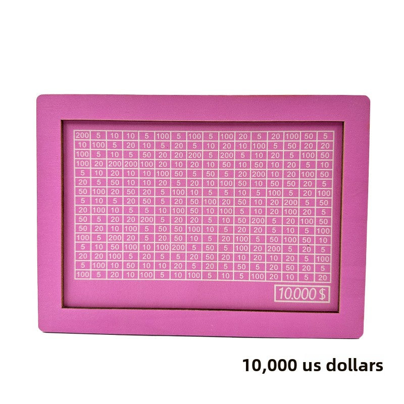 Wooden Goal Box with Counter pink 10000 free pen 17.2�12.5�6.5cm