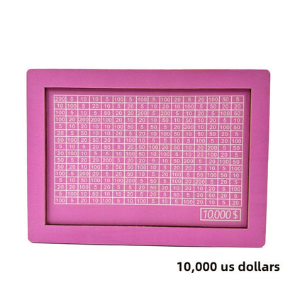 Wooden Goal Box with Counter pink 10000 free pen 17.2�12.5�6.5cm