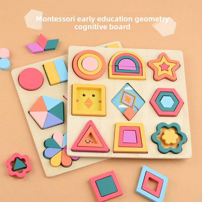 Montessori Shape Puzzle Board for Kids