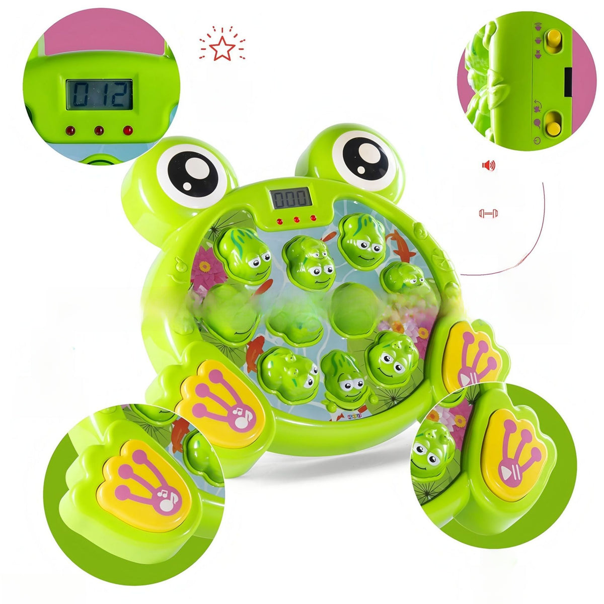Frog Tap Game for Kids with 2 Hammers