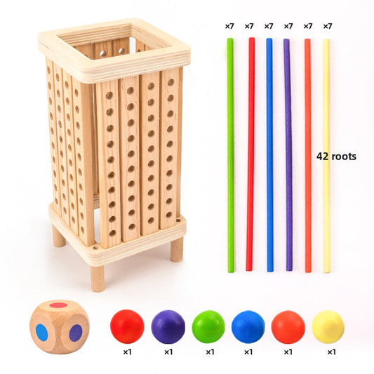 Wooden Montessori Math Stick Game for Kids Square wooden stick 0.7kg