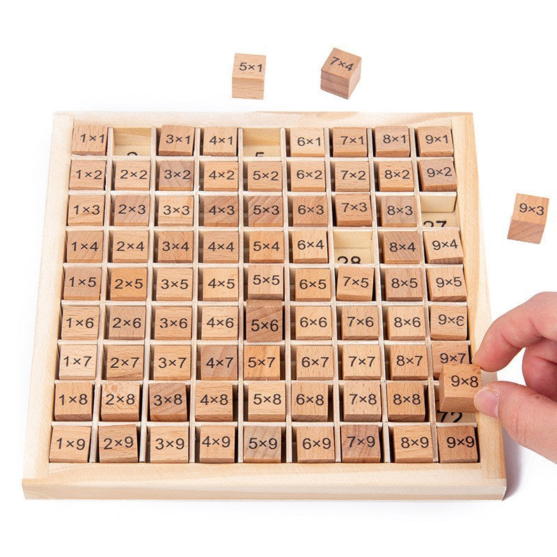 Wooden Multiplication Table Board for Kids