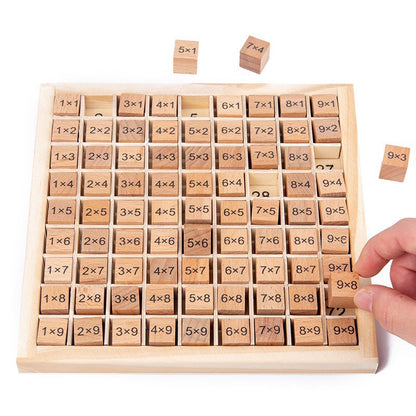 Wooden Multiplication Table Board for Kids