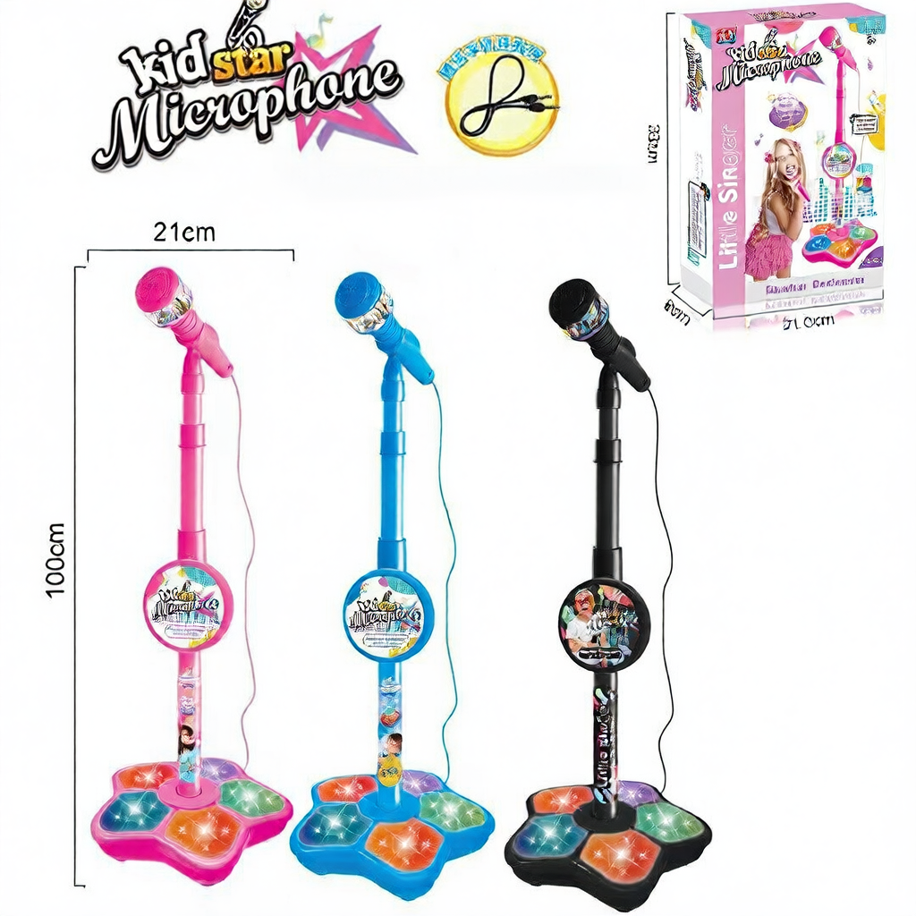 Kids Musical Microphone Toy with LED Lights