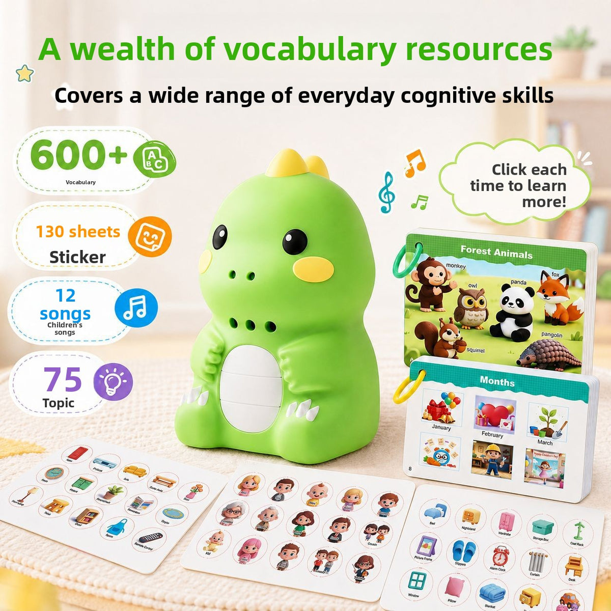 Audio Reading Pen for Kids with Recording Function