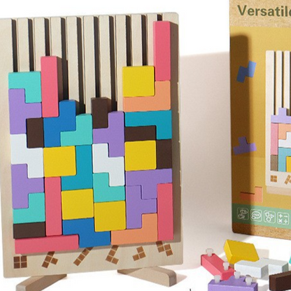 Large Wooden Puzzle Blocks Set YS MultiFunction Tetris
