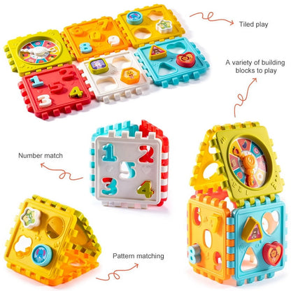 6-In-1 Activity Cube for Toddlers Baby Educational Musical Toy for Kids - Early Development Learning Toys with 6 Different Activities - Best Gift for Children 1 2 3 Years Old