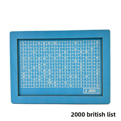 Wooden Goal Box with Counter blue 2000 free pen 17.2�12.5�6.5cm