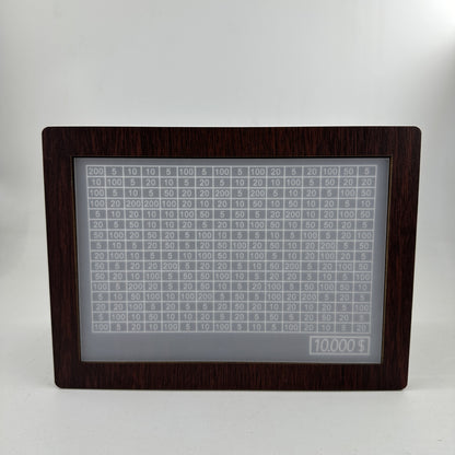 Wooden Goal Box with Counter dark brown us10000 free pen 17.2�12.5�6.5cm