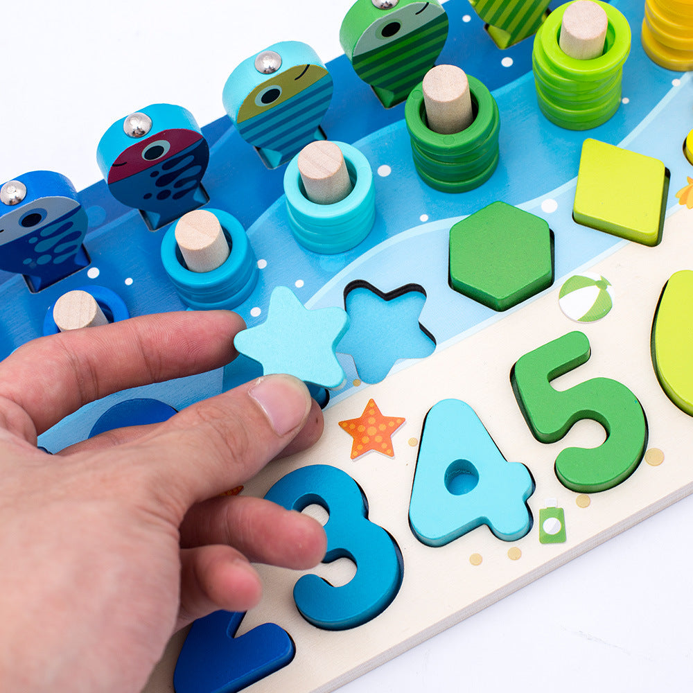 Five-in-One Ocean Learning Board for Kids