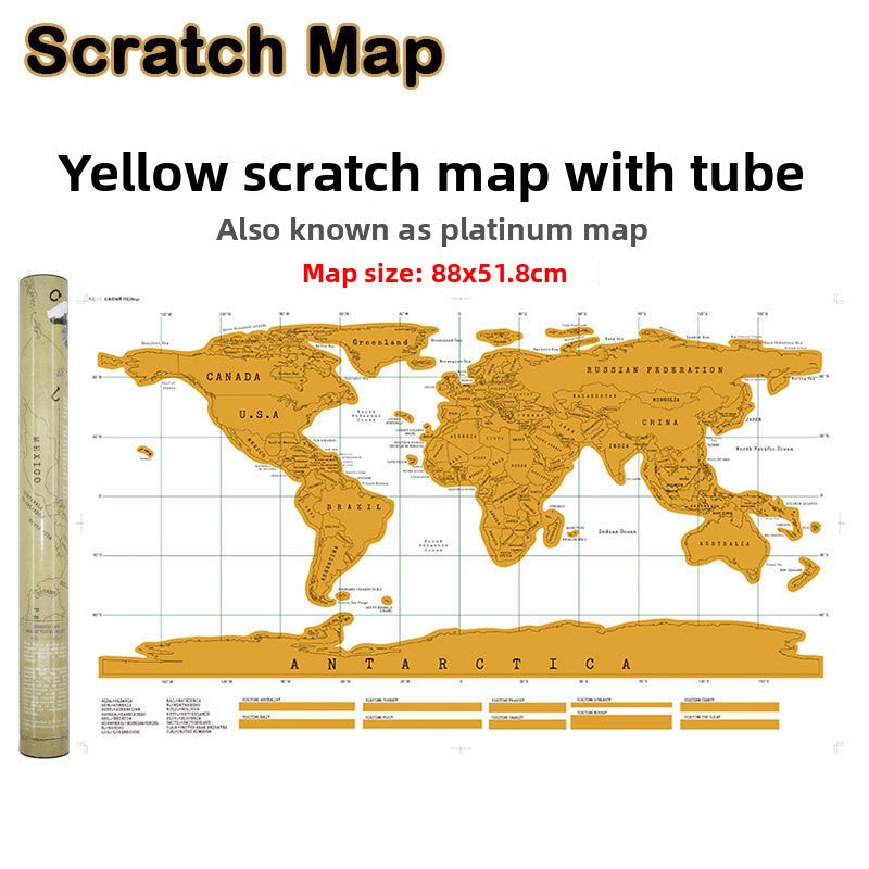 Scratch-Off Travel Map – World & USA Options