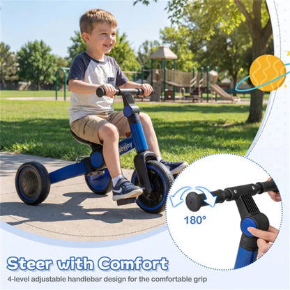 5-In-1 Foldable Toddler Tricycle That Grows With Your Child