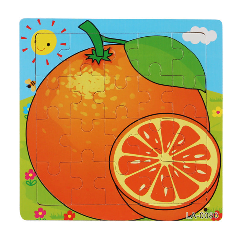 Wooden Cartoon Puzzle Set for Early Learning