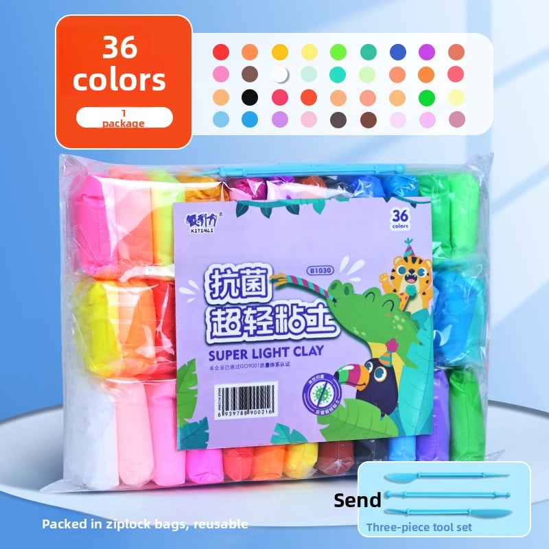 Ultra Light Modeling Clay Set for Kids – 12, 24 or 36 Colors
