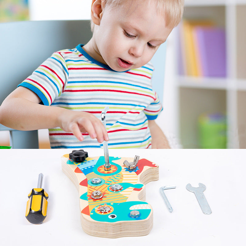 Wooden Dinosaur Screw & Nut Assembly Toy for Kids