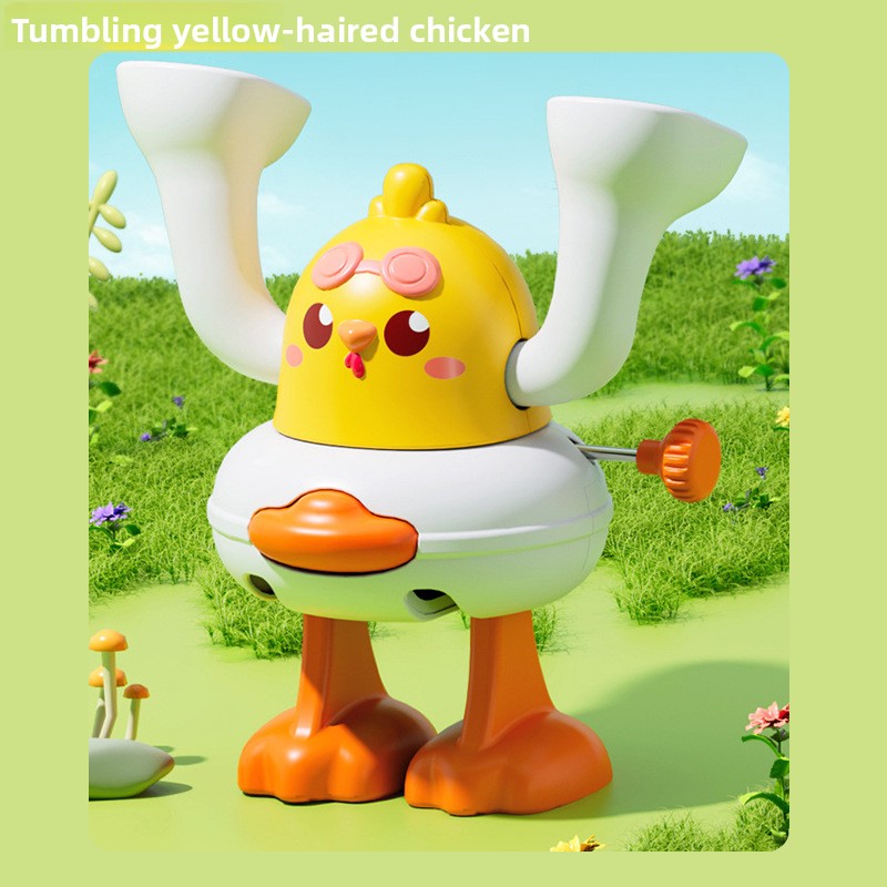 Wind-Up Duck & Chicken Flipping Toys – Color Options