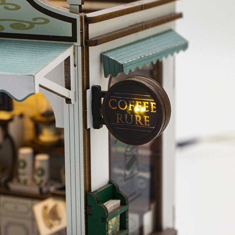 Miniature Coffee Shop Model Kit