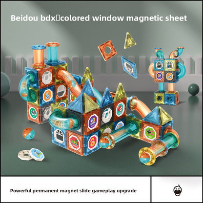 Magnetic Marble Run Track Building Toy for Kids