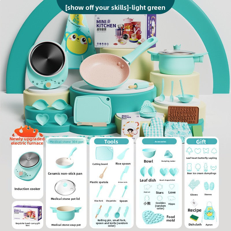 Toy Kitchen Set for Pretend Cooking