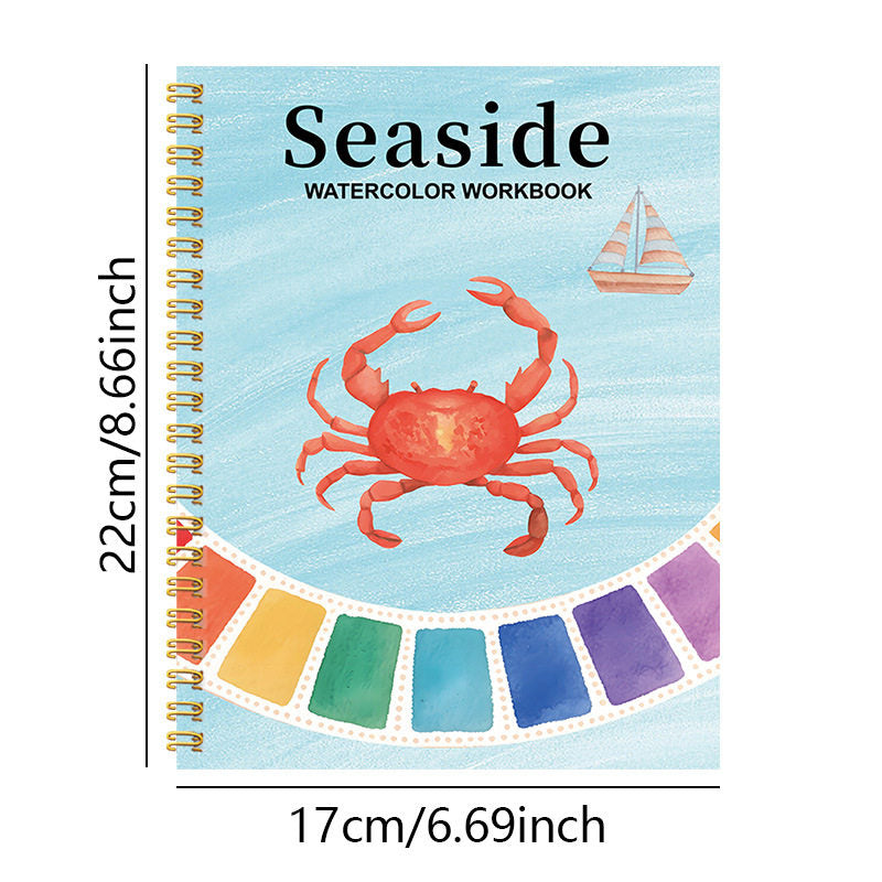Watercolor Painting Workbook with Paint Box