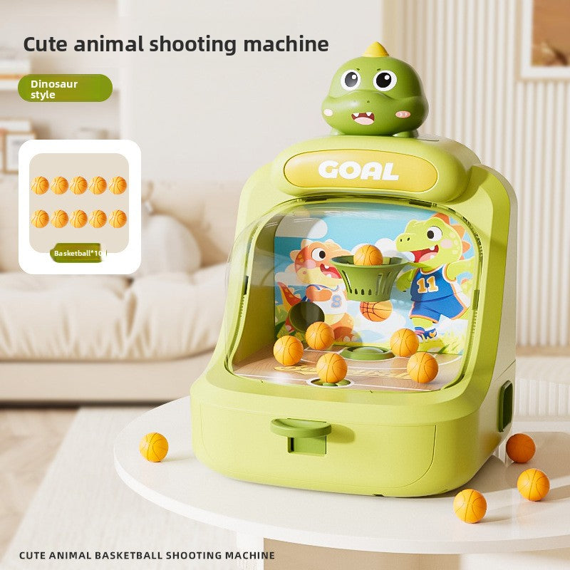 Kids Basketball Shooting Arcade Toy Dinosaur Bball Machine B