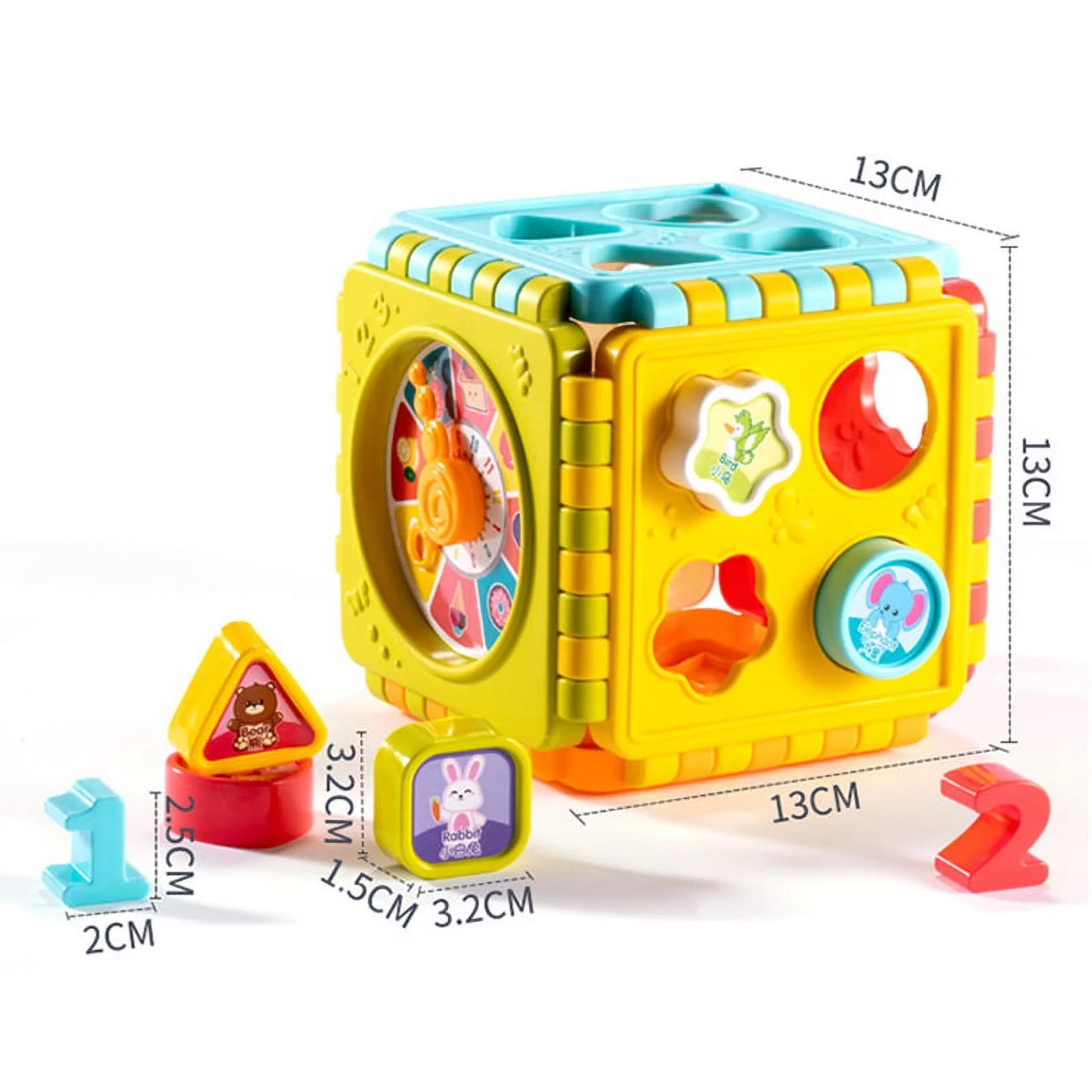 6-In-1 Activity Cube for Toddlers Baby Educational Musical Toy for Kids - Early Development Learning Toys with 6 Different Activities - Best Gift for Children 1 2 3 Years Old