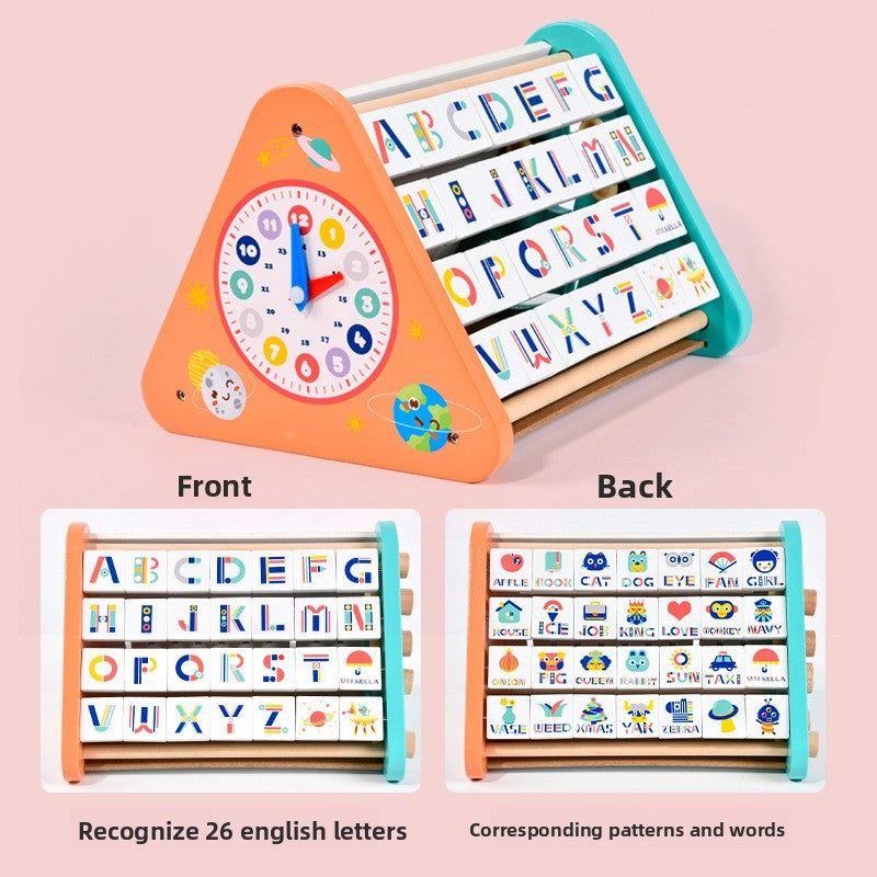 Wooden Busy Board Clock Toy