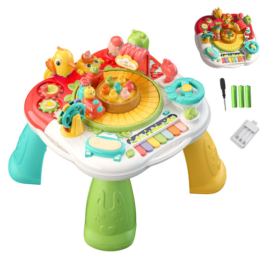 Baby Activity Table Toys, Baby Toy, Educational Early Learning Table for S 6 to 12-18 Months,Musical Toddler Toys for 1 2 3 Year Old Boys Girls Gifts