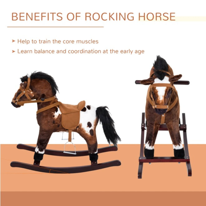 Kids Plush Rocking Horse with Sounds