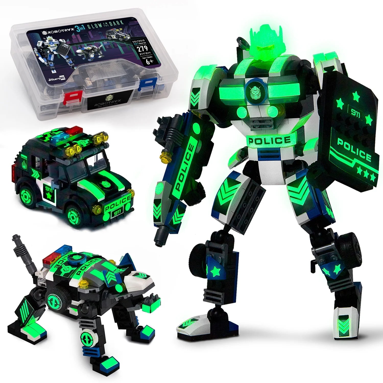 Robot Police STEM Building Toy for Boys | Gift for Kids Ages 6 7 8 9 10 11 Year Olds