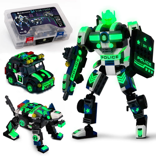 Robot Police STEM Building Toy for Boys | Gift for Kids Ages 6 7 8 9 10 11 Year Olds