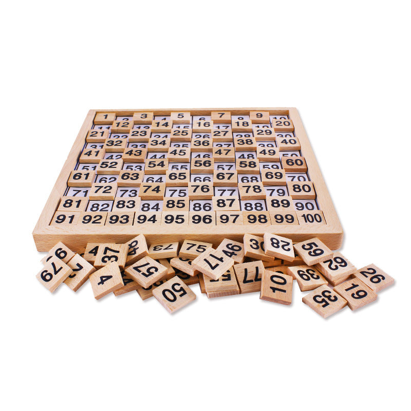 Wooden Montessori Hundred Board for Kids 1-100 digital board