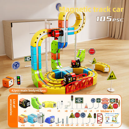 Creative Track Building Set ModularTrackCube 105pcs Mag