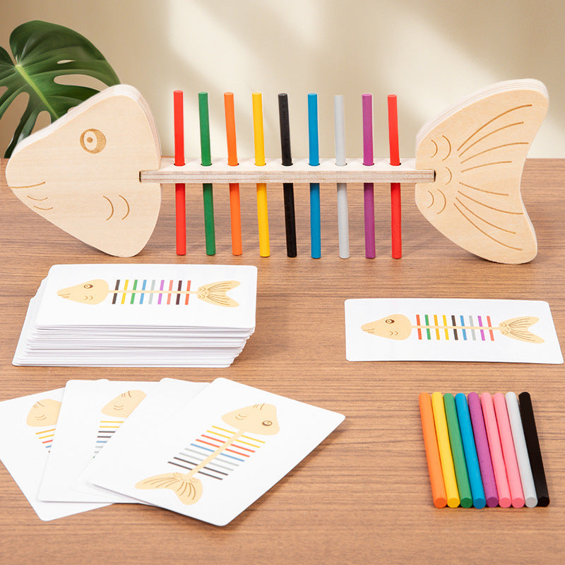 Montessori Fishbone Color Matching Toy