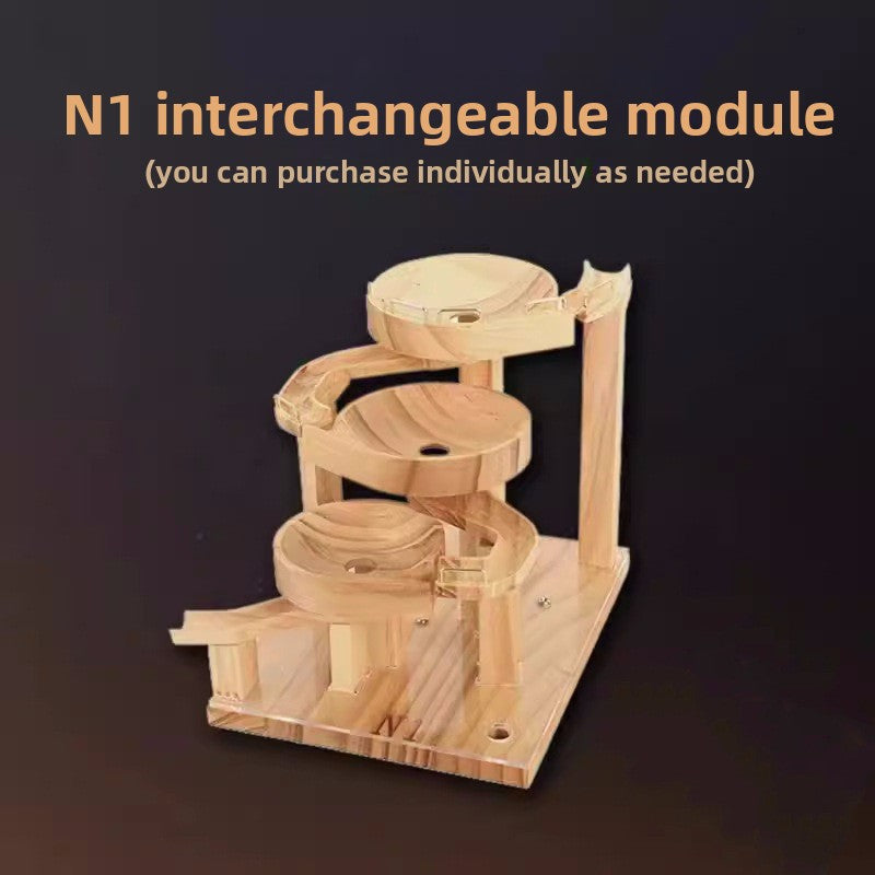 Wooden Ball Track Puzzle Kit Replacement parts-n1