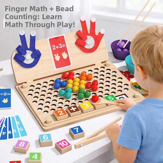 Wooden Finger Counting Board – Seven Math Configurations
