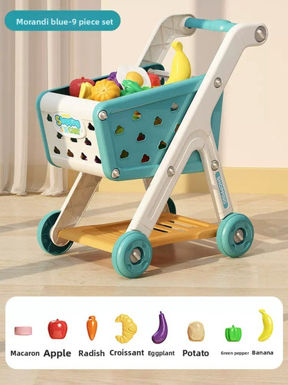 Kids Shopping Cart Pretend Play Set