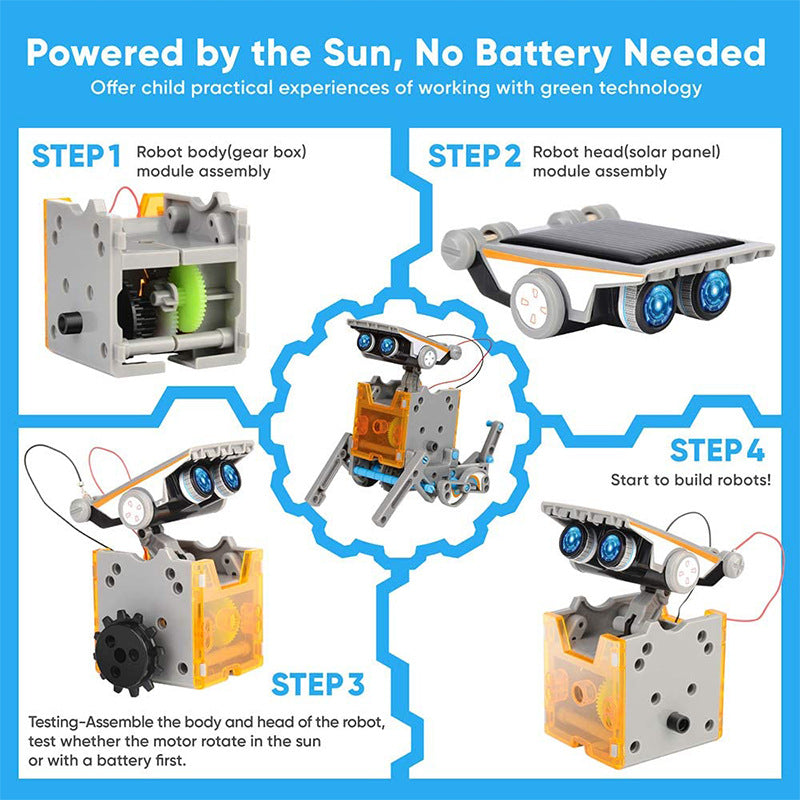 DIY Solar Robot STEM Kit for Kids