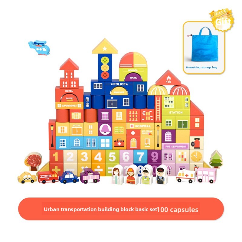 Creative Large Blocks Set 100pcs CityTraffic