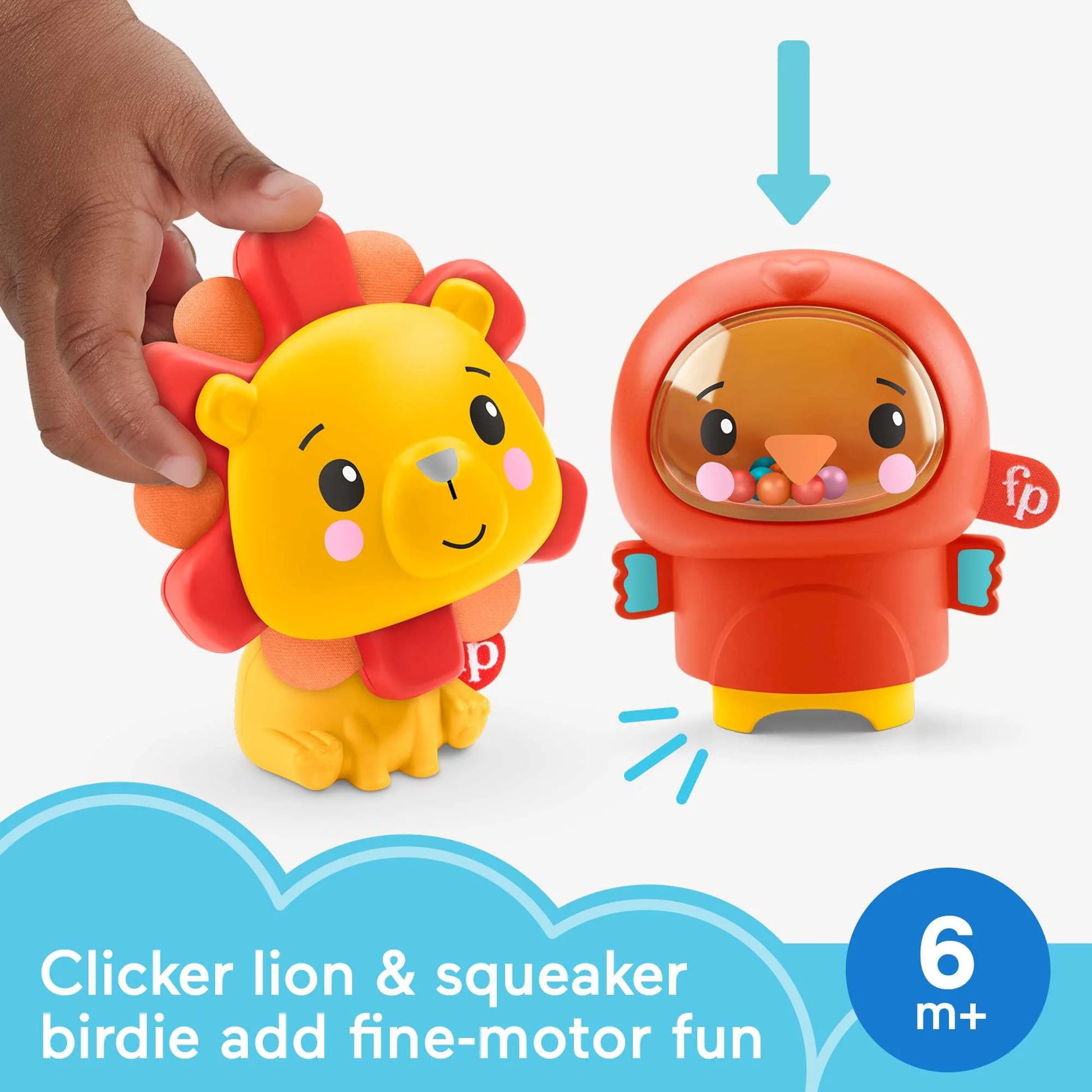 Busy Buddies Gift Set, 5 Animal-Themed Sensory Toys for Infants, Sorting Blocks