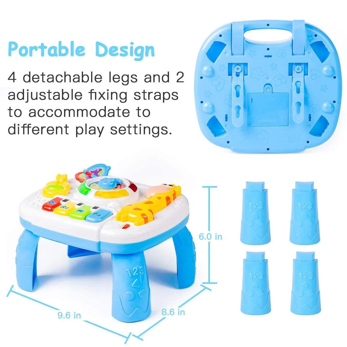 Baby Toys 6 to 12 Months, Musical Learning Table Baby Toys for 1 2 3 Year Old Boys Girls Early Education Activity Center Baby Toys 12-18 Months Kids Toddler Birthday Gifts