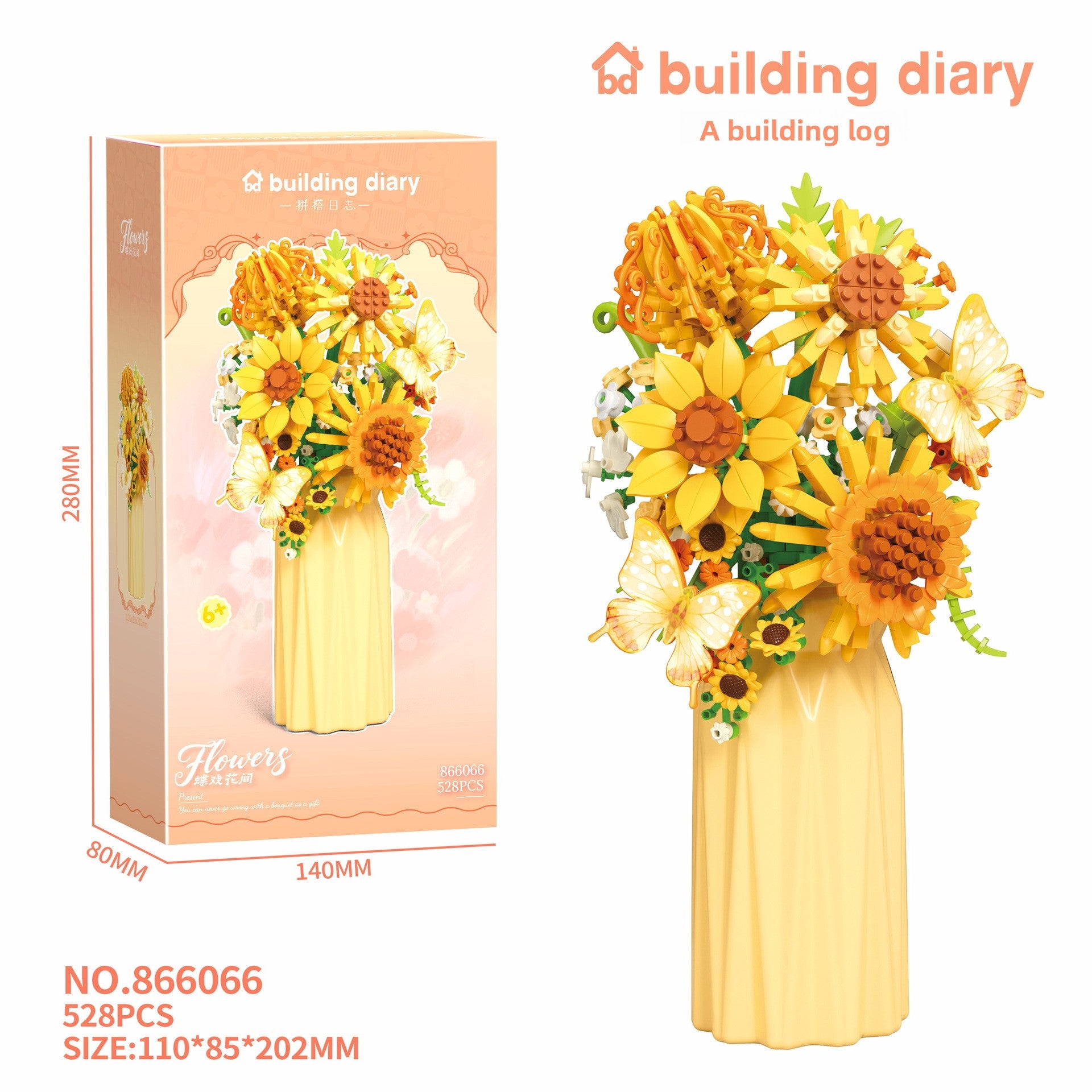 Butterfly Flower Building Blocks Set 866066 xiangyang butterfly dream