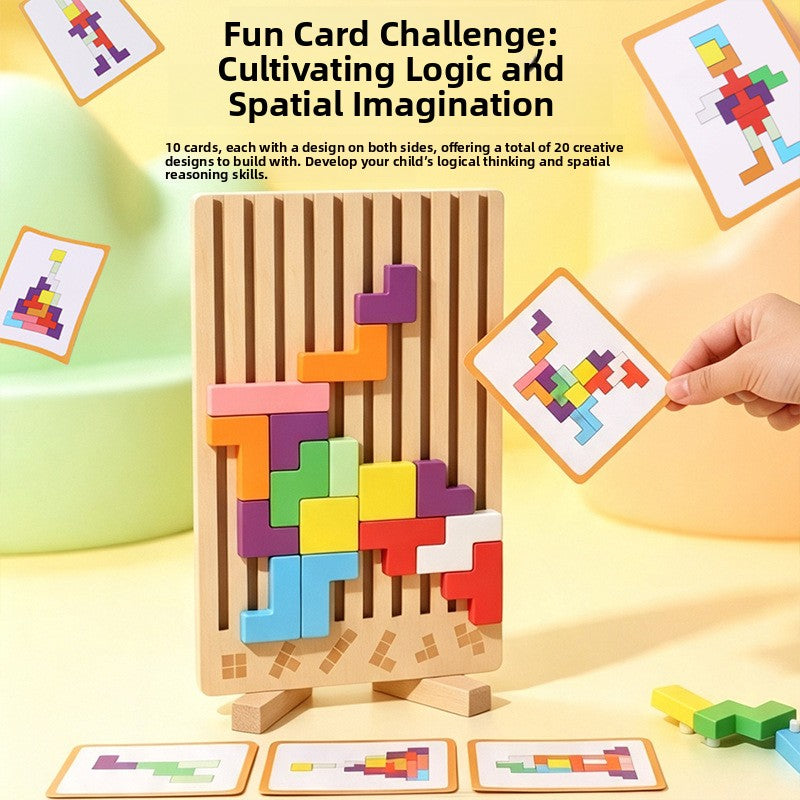 Wooden Calendar & Block Puzzle – Date and Shape Learning