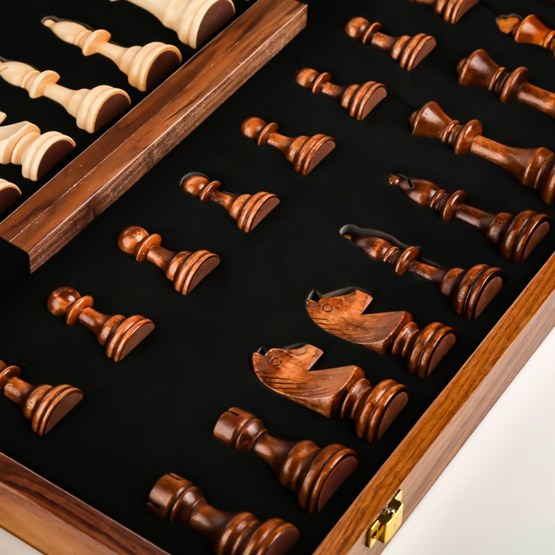 Magnetic Wooden Chess Set – Four Board Sizes