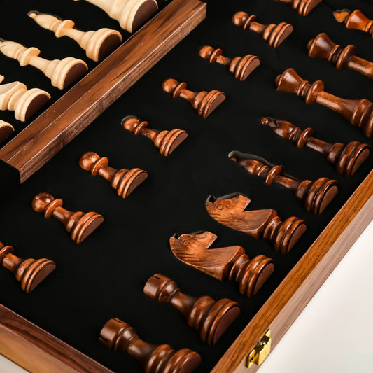 Magnetic Wooden Chess Set – Four Board Sizes