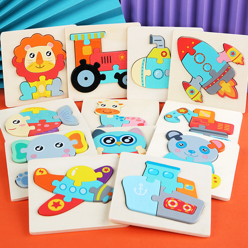 Wooden 3D Puzzle Toy for Spatial Learning
