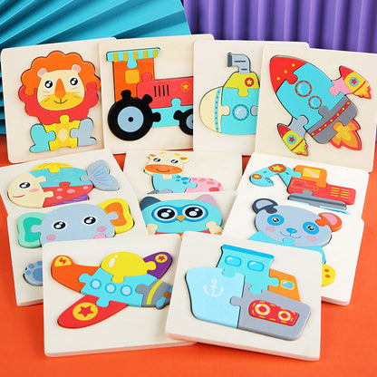 Wooden 3D Puzzle Toy for Spatial Learning