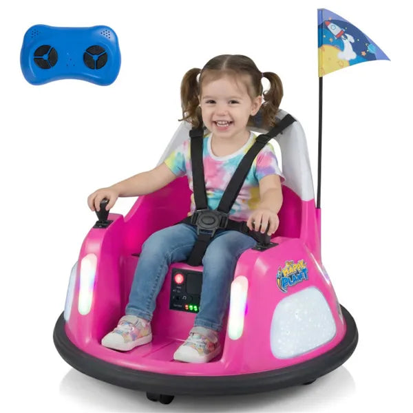Pink Kids Bumper Car Ride-On