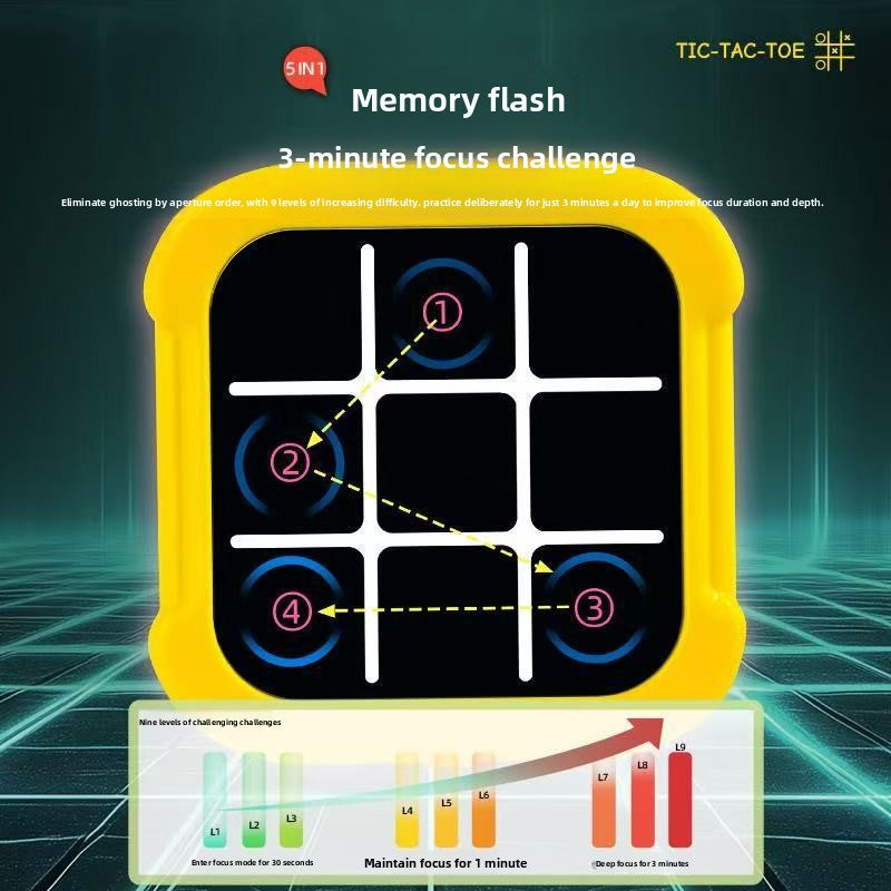Electronic Tic-Tac-Toe Game Console for Kids